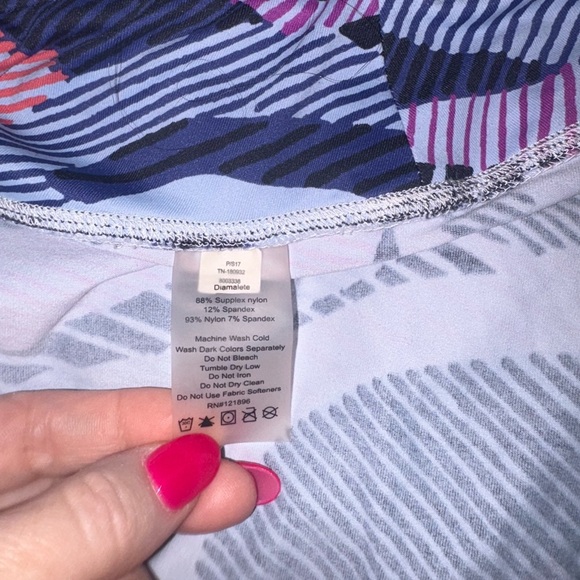 Title Nine A-Line Knee-Length Skirt Pink Blue Casual - Picture 5 of 5